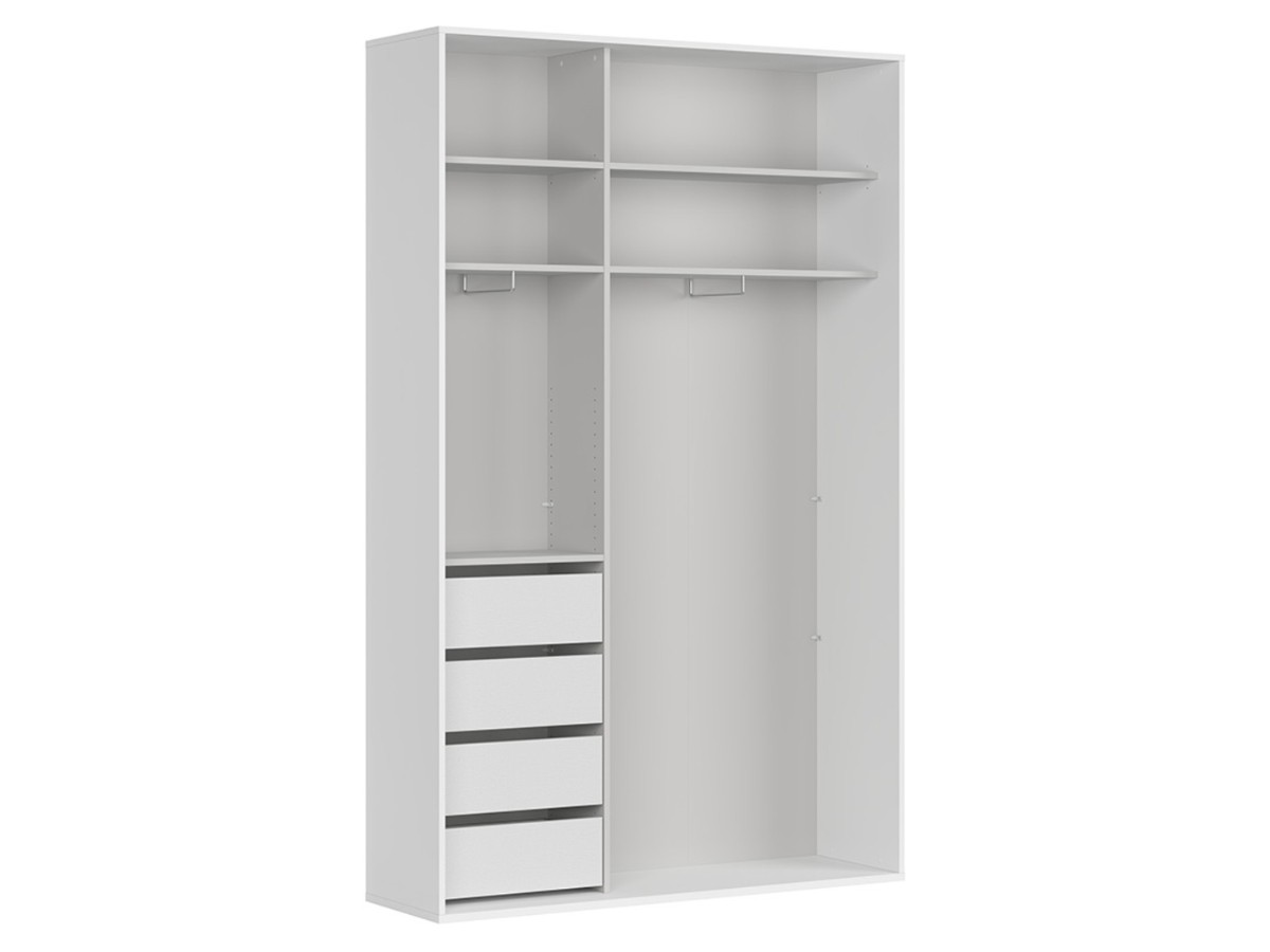 Vysoká šatní skříň FLEX (š. 150) 19 bílá - 3 Vysoká šatní skříň FLEX (š. 150) 19 bílá - 3