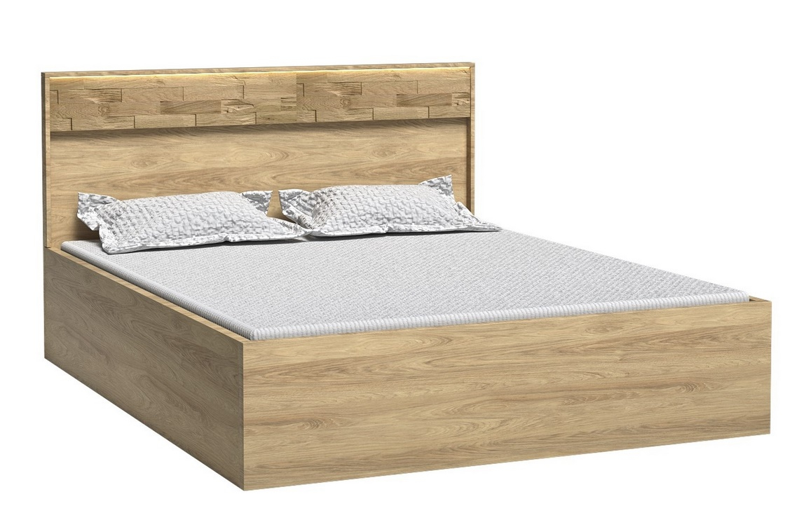 Postel s úlož. prostorem 160x200 PILETAS M-9 dub hickory - 1 Postel s úlož. prostorem 160x200 PILETAS M-9 dub hickory - 1