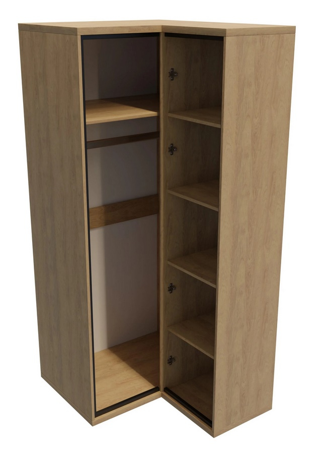 Šatní skříň rohová VIOLA M-14 dub hickory - 5 Šatní skříň rohová VIOLA M-14 dub hickory - 5