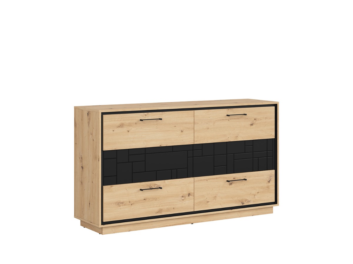 PONT KOM6S dub artisan/černý mat - 1 PONT KOM6S dub artisan/černý mat - 1