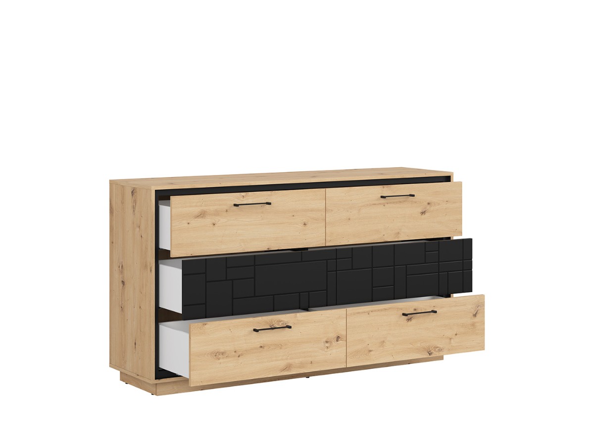 PONT KOM6S dub artisan/černý mat - 2 PONT KOM6S dub artisan/černý mat - 2