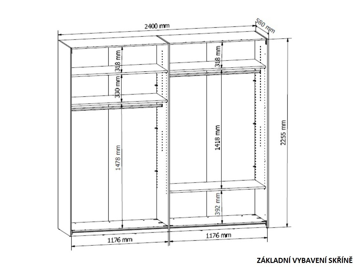 PONT SZF/240 dub artisan/černý mat / 7BAL / - 7 PONT SZF/240 dub artisan/černý mat / 7BAL / - 7