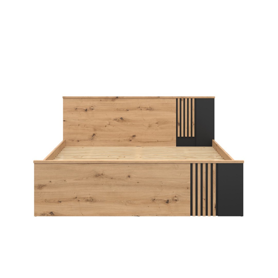 VABRES LOZ/160 dub artisan/černá BEZ ROŠTU A MATRACE  / 2BAL / - 1