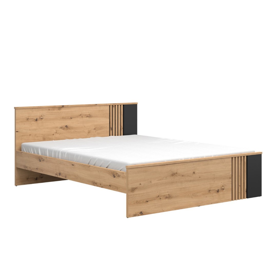 VABRES LOZ/160 dub artisan/černá BEZ ROŠTU A MATRACE  / 2BAL / - 2