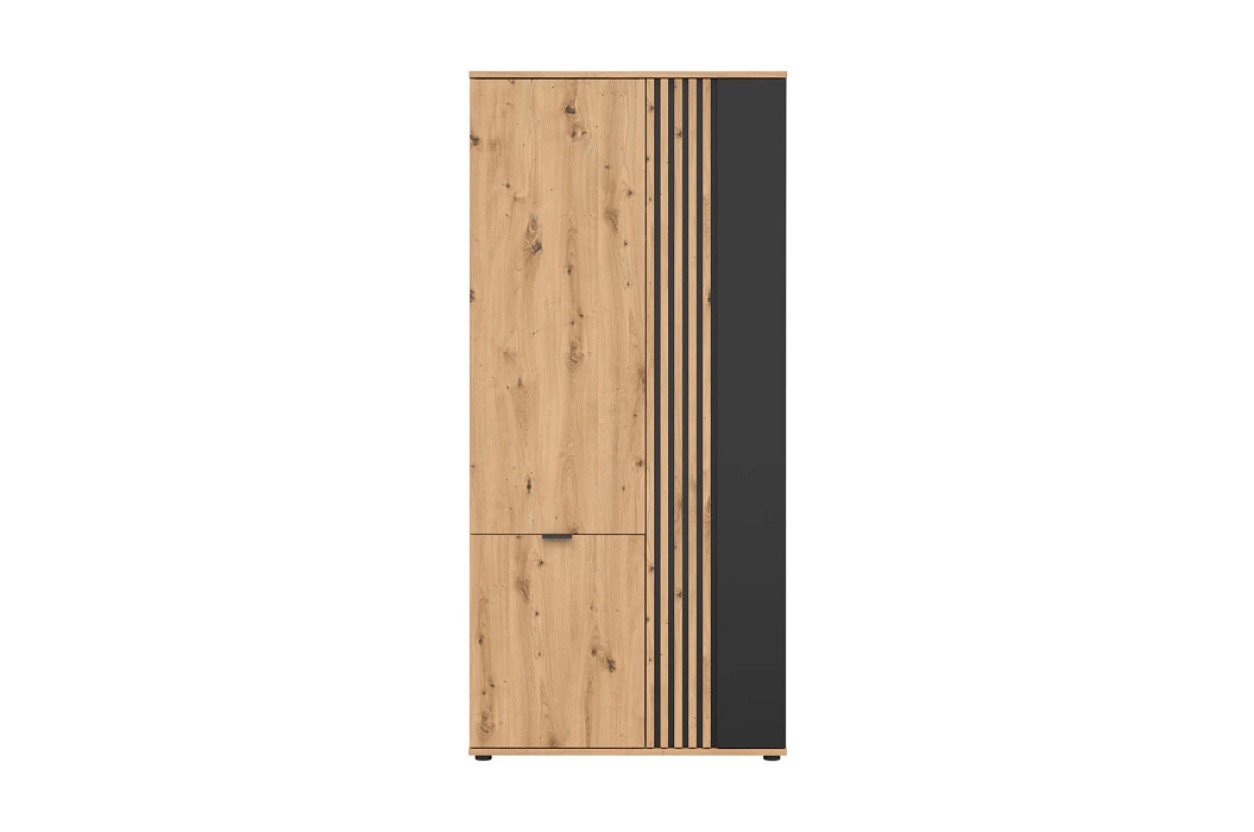 šatní skříň VABRES SZF3D - dub artisan/černá1 - 1 šatní skříň VABRES SZF3D - dub artisan/černá1 - 1