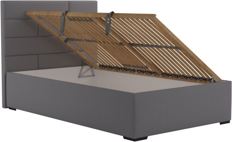postel SPARTA s matrací - 120x200, ŠEDÁ Prima 6 Taupe - 2
