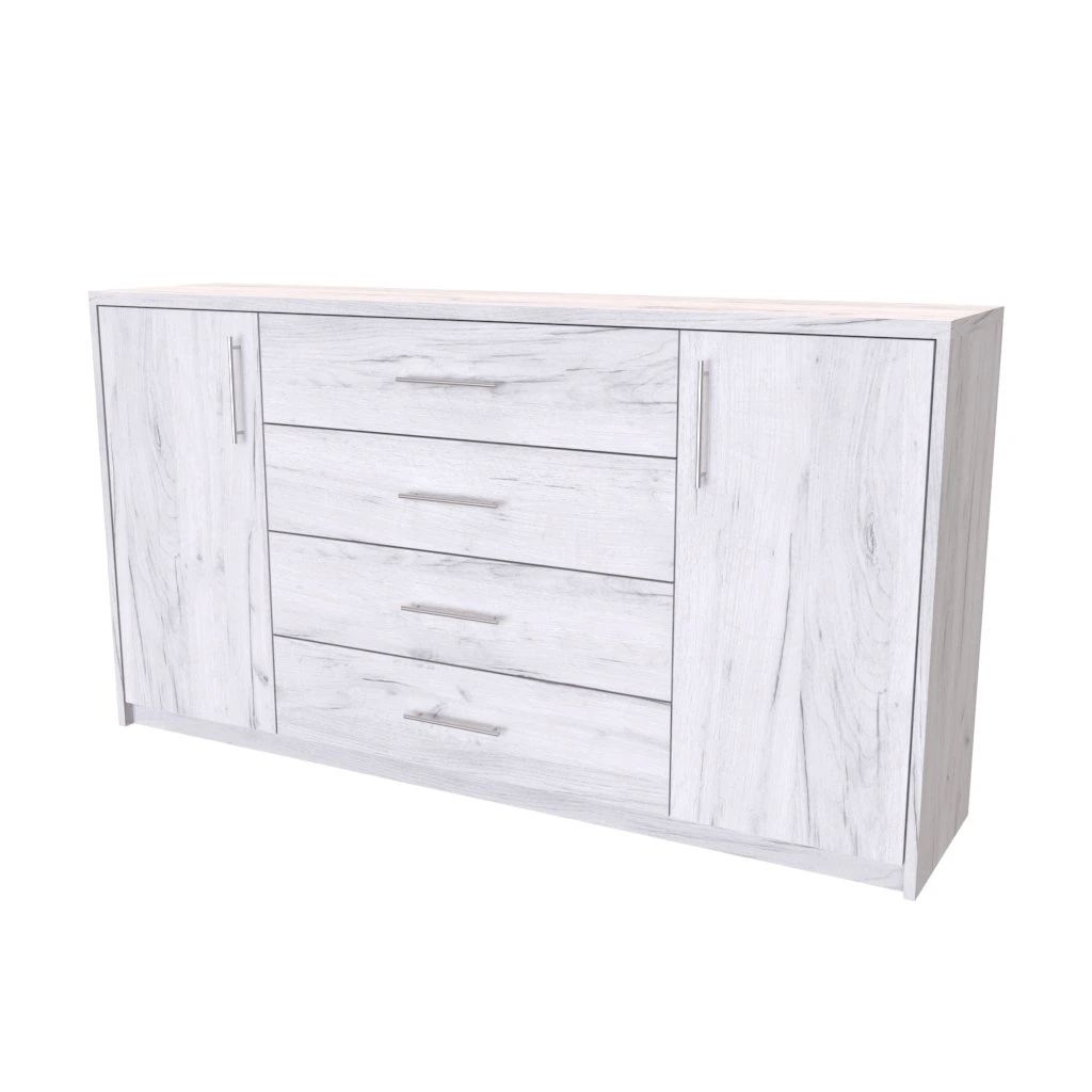 NÁBYTEK MIKULÍK s.r.o. AURA 3 - komoda, 160x86cm Hloubka: 43cm, Dekor: akácie světlá - 17