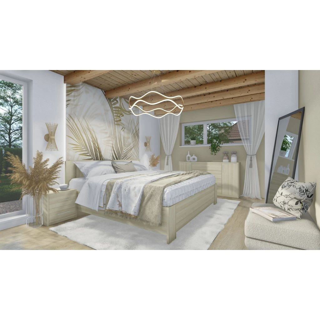 NÁBYTEK MIKULÍK s.r.o. AURA 3 - komoda, 160x86cm Hloubka: 43cm, Dekor: akácie světlá - 4
