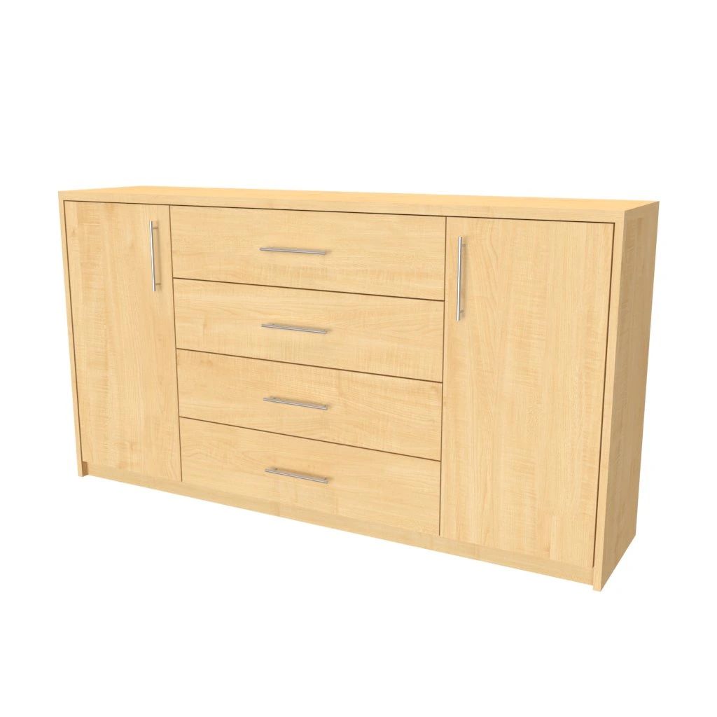 NÁBYTEK MIKULÍK s.r.o. AURA 3 - komoda, 160x86cm Hloubka: 43cm, Dekor: akácie světlá - 5