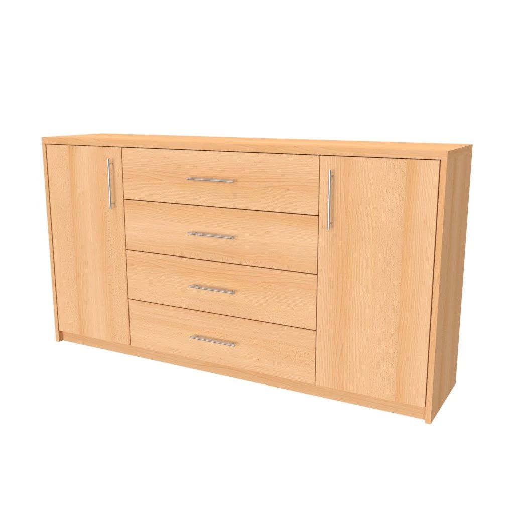 NÁBYTEK MIKULÍK s.r.o. AURA 3 - komoda, 160x86cm Hloubka: 43cm, Dekor: akácie světlá - 7