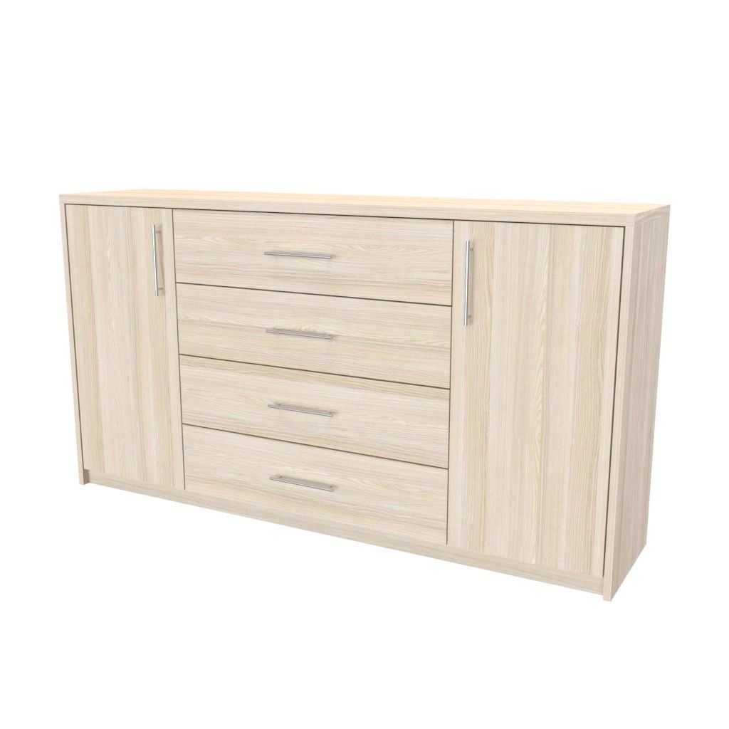 NÁBYTEK MIKULÍK s.r.o. AURA 3 - komoda, 160x86cm Hloubka: 43cm, Dekor: akácie světlá - 15