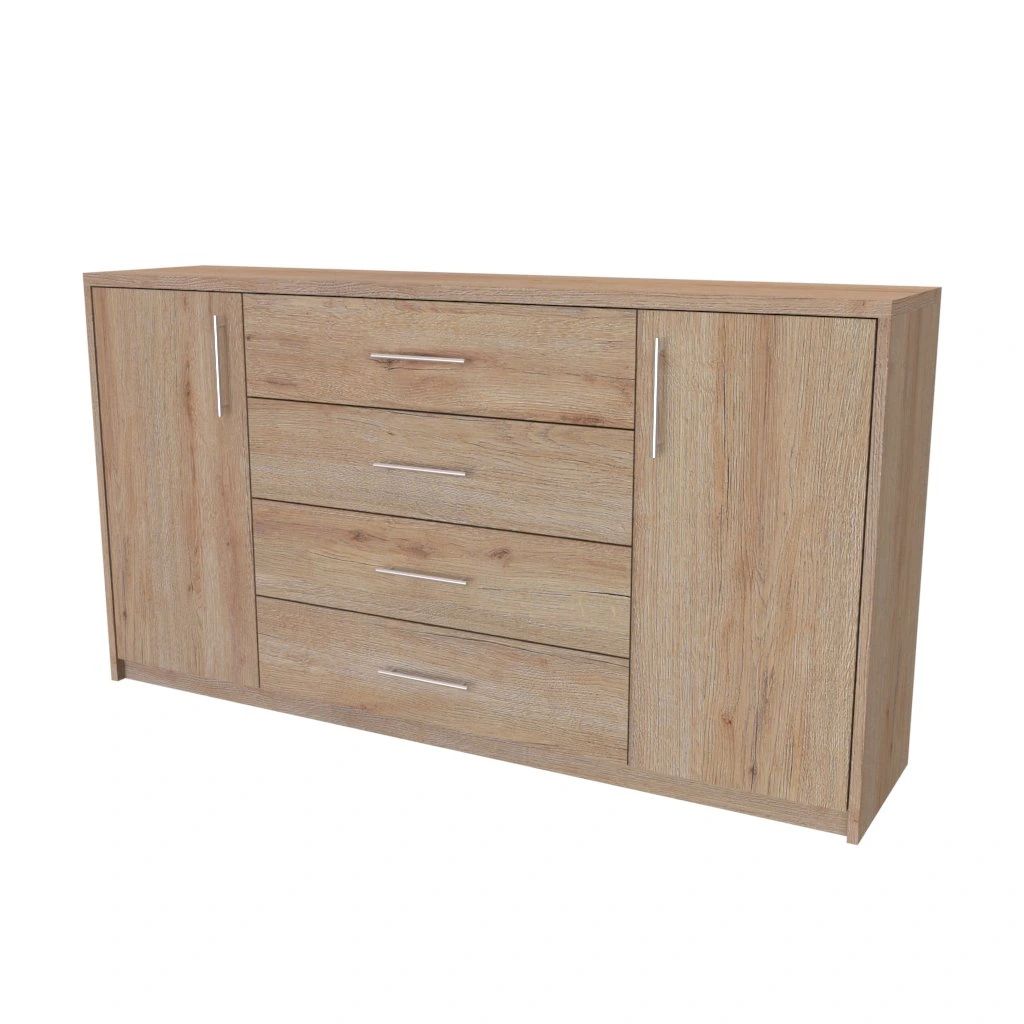 NÁBYTEK MIKULÍK s.r.o. AURA 3 - komoda, 160x86cm Hloubka: 43cm, Dekor: akácie světlá - 10