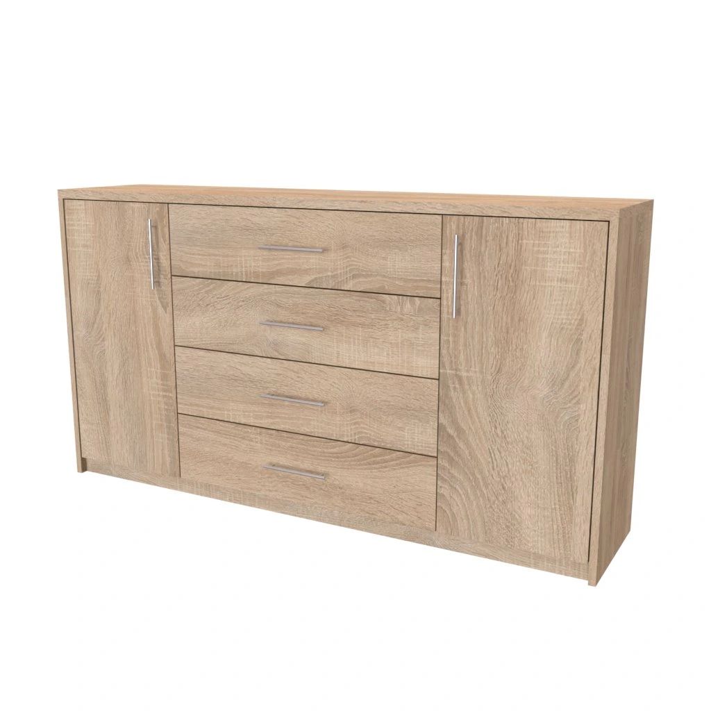 NÁBYTEK MIKULÍK s.r.o. AURA 3 - komoda, 160x86cm Hloubka: 43cm, Dekor: akácie světlá - 12
