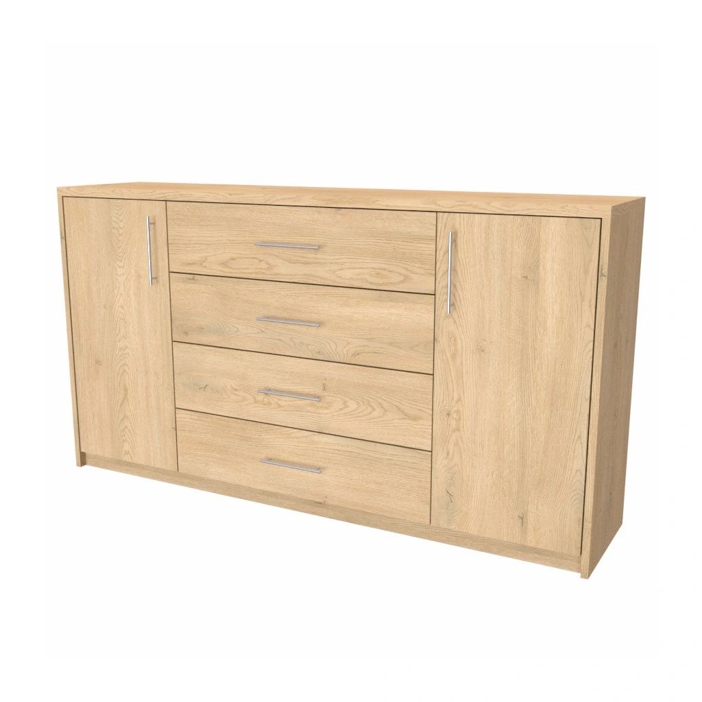 NÁBYTEK MIKULÍK s.r.o. AURA 3 - komoda, 160x86cm Hloubka: 43cm, Dekor: akácie světlá - 13