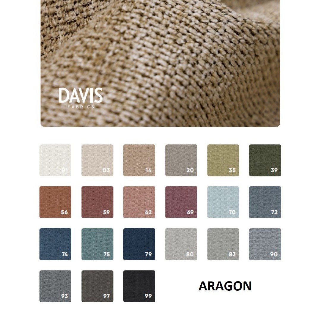 IRIS U - TABURET+2+ROH+2F+ROH+OTsUP sedací souprava, látka GRAFITOVÁ  Aragon 97 (IRYS pufa+2+R+2F+R+OTsUP=6balíků) (FE) (K250) NOVINKA - 8