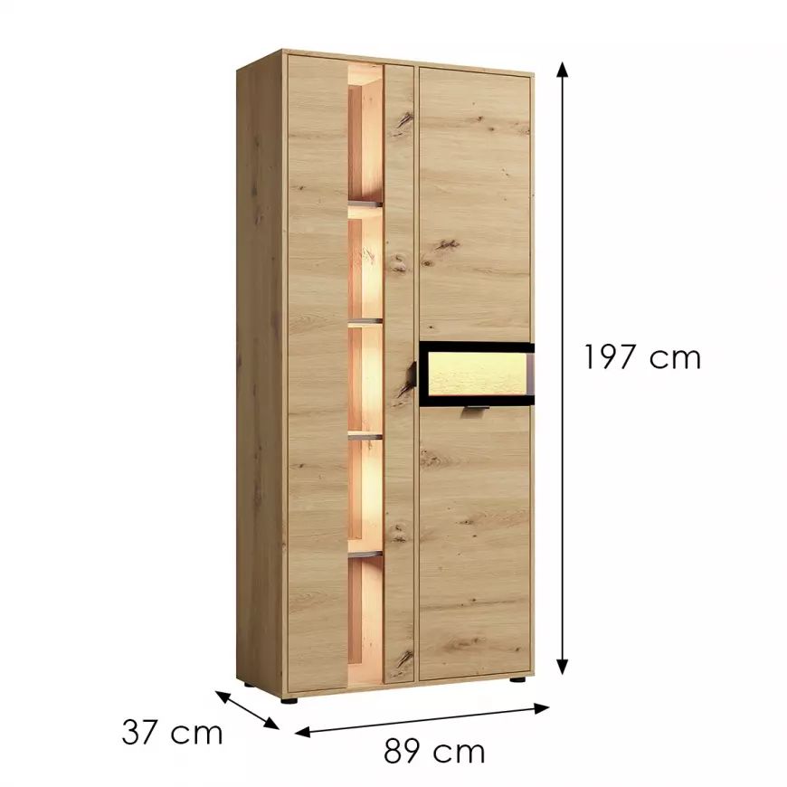 Vitrína EVAN EV2 s LED osvětlením - 1
