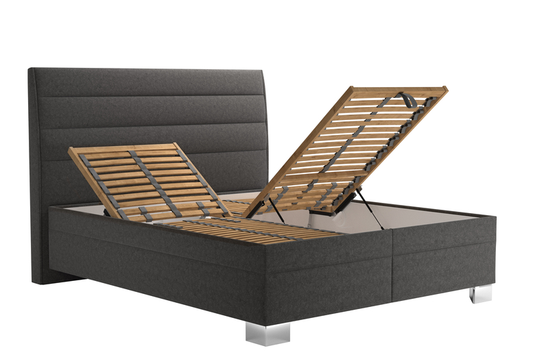 manželská vysoká postel RITA 180x200 včetně matrací, šedá, ASTON 16 - 2 manželská vysoká postel RITA 180x200 včetně matrací, šedá, ASTON 16 - 2