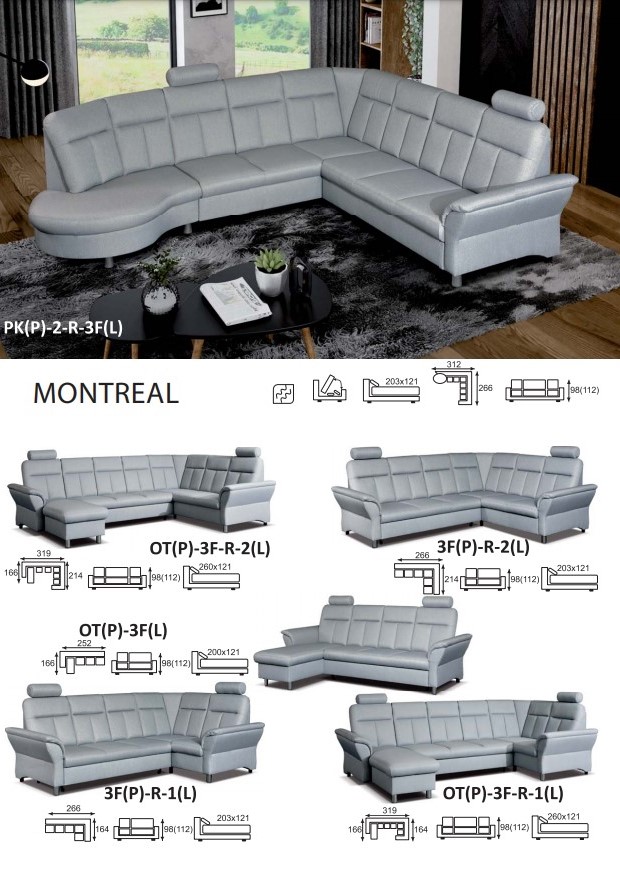 Rohová sedací souprava MONTREAL s dvoukřeslem - 5