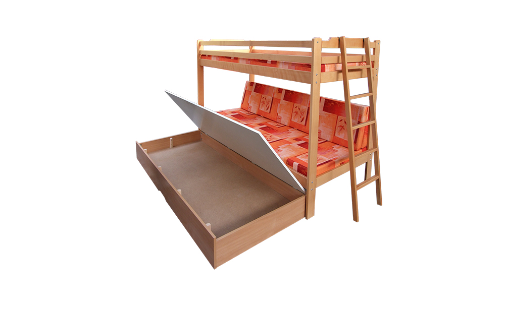 TRIO trojlůžková patrová postel - 3